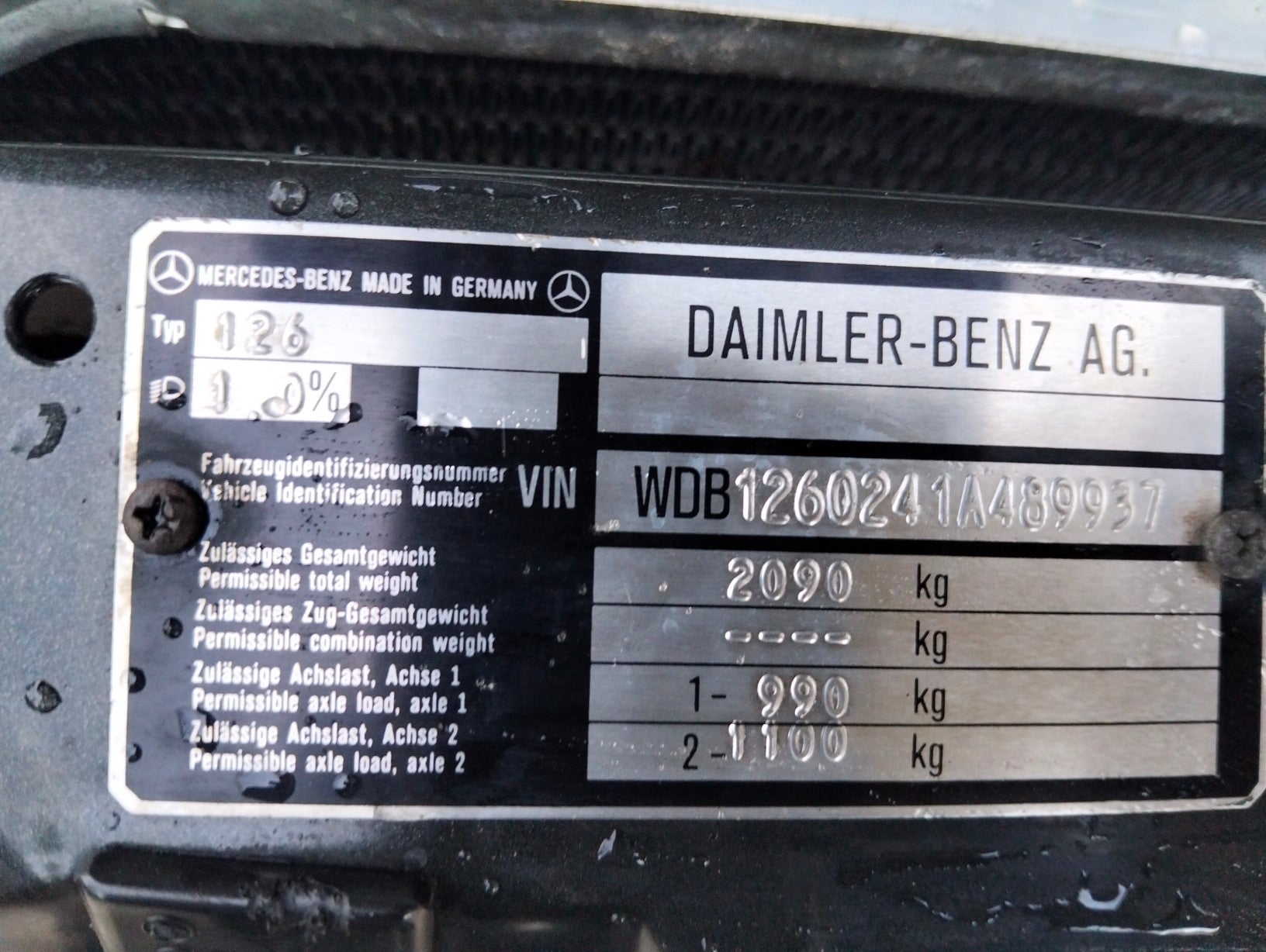 Mercedes Benz 300 Se W126
